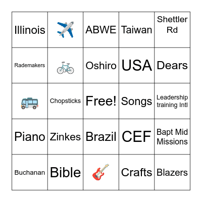 MINGO! Bingo Card