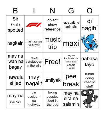 field trip bingo card Bingo Card