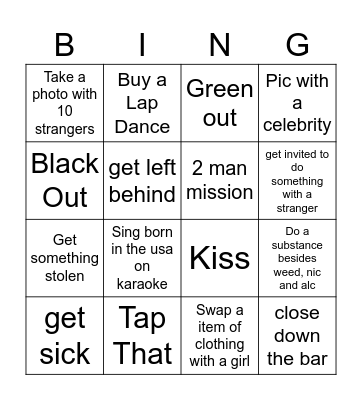 Europe 26 Bingo Card