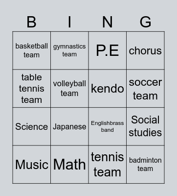 What do you want to do? Bingo Card