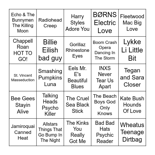★⁺‧₊˚ ⋆ 🕸 ⋆ ˚₊‧⁺★ Bingo Card