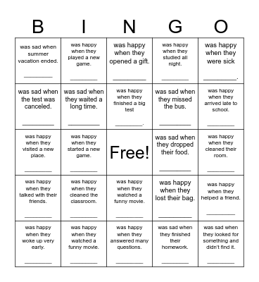 Find Someone Who Bingo Card