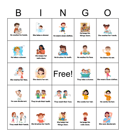 CLEAN BODY Bingo Card