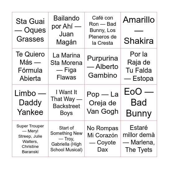 Trenta anys donant-ho tot Bingo Card