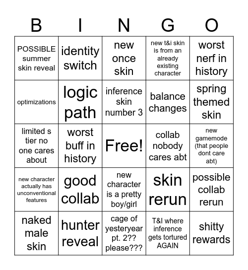 idv livestream 2026 Bingo Card