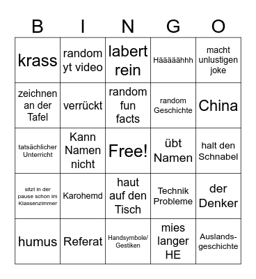 Herr Höfling Bingo Card