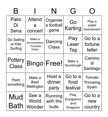 Fun Bingo 2026 Bingo Card