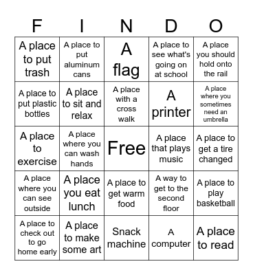 High School Scavenger Hunt! Bingo Card