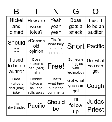 😃 Bingo Card