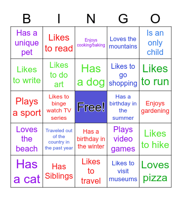 Colleague Appreciation Lunch Bingo Card