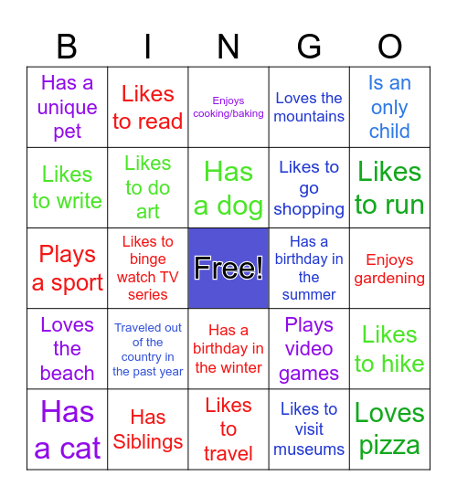 Colleague Appreciation Lunch Bingo Card