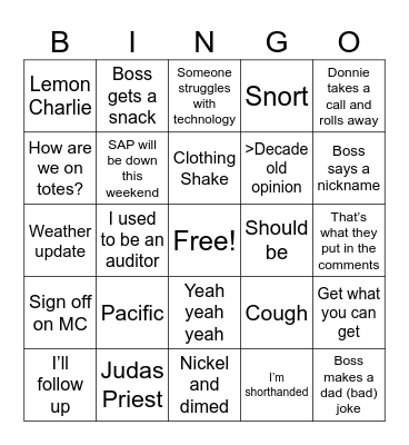 😃 Bingo Card