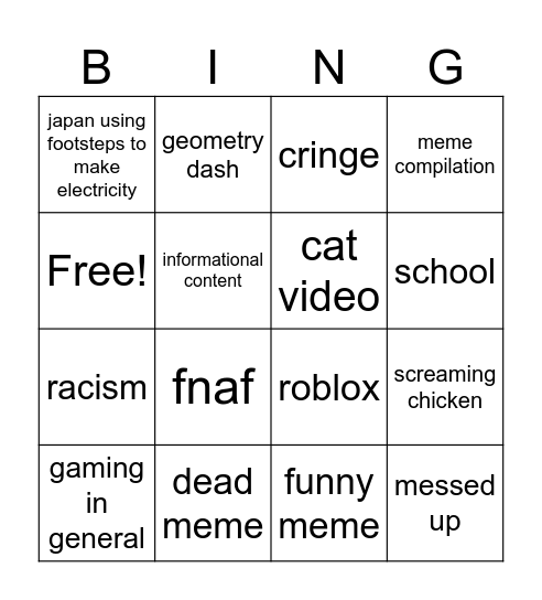 ig reels bingo Card