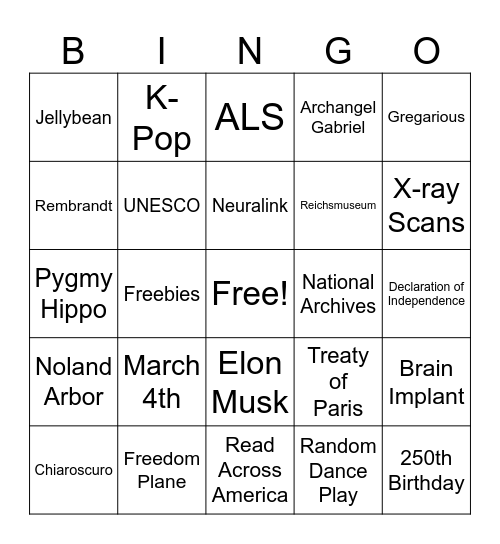 CNN 10 3/6/26 Bingo Card