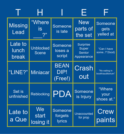 Q2Q Bingo Card