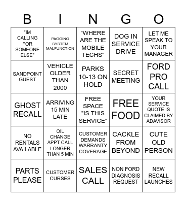 BDC BINGO Card