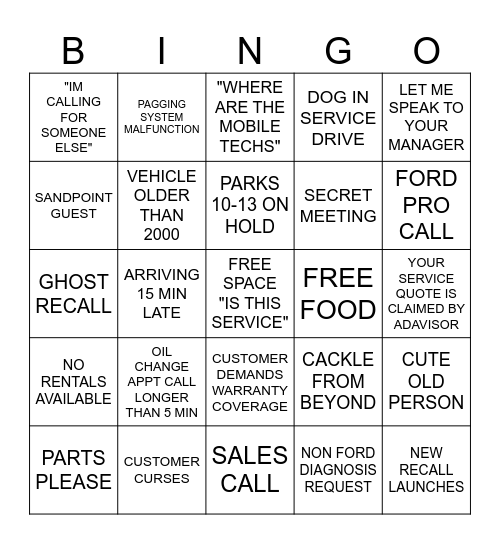 BDC BINGO Card