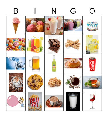 Snacks & Drinks Bingo Card