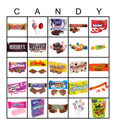 Candy Bingo Card