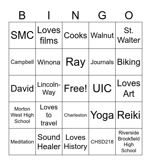 Birthday Celebration Bingo Card