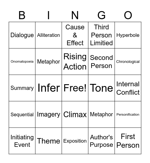 Q3 Review - 6th Grade Bingo Card