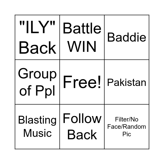 BYATCH Bingo Card