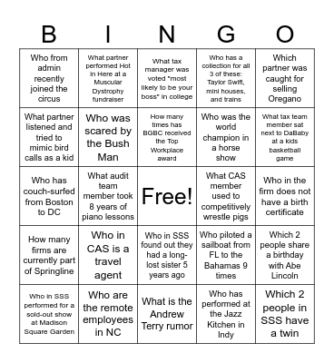 Get To Know BGBC Bingo! Bingo Card