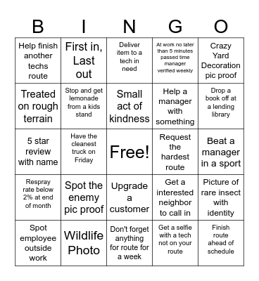 Tech Bingo Card