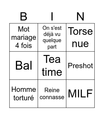 Épisode 3 Bingo Card