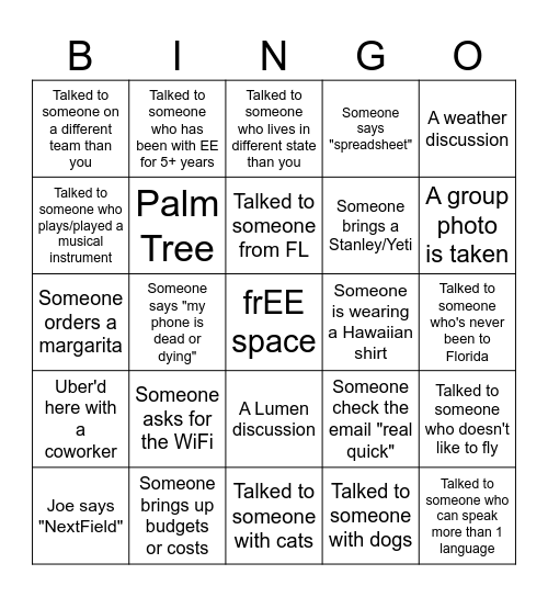 Enabled Energy Bingo Card