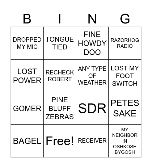 3RD PERIOD BINGO Card