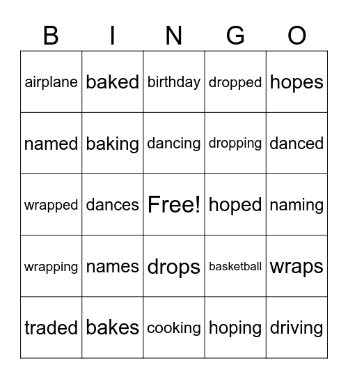 5.2 Bingo Card