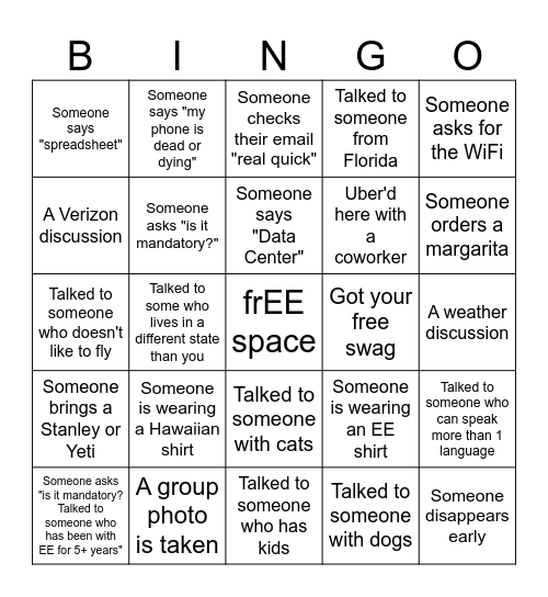 Enabled Energy Bingo Card