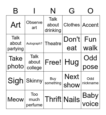 Her Bingo Card