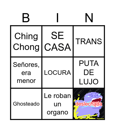 PUTERO Bingo Card