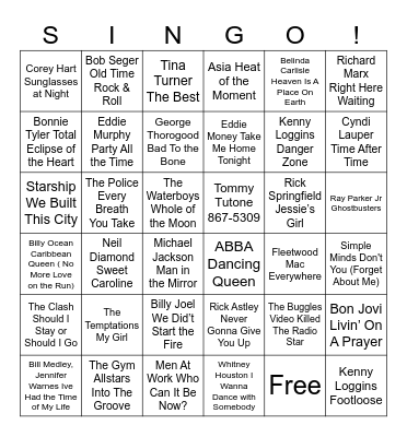 GVA SINGO 1 Bingo Card