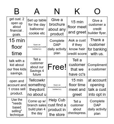 Guaranty Bingo 608 Bingo Card