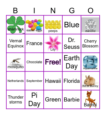 March Bingo Card