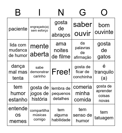 Bingo do Shiro Bingo Card