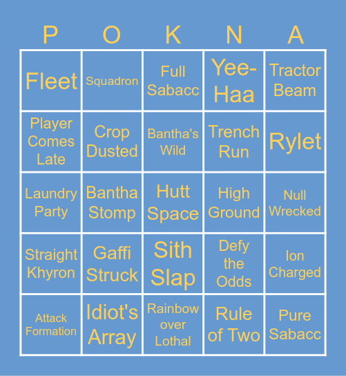 Galaxy Spike Edition Bingo Card