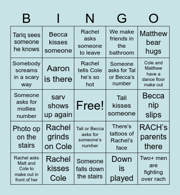 Rachie bday bingo🫡🫡🐤 Bingo Card