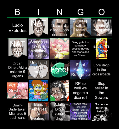 S.O.T.S. Session 2 Bingo Card