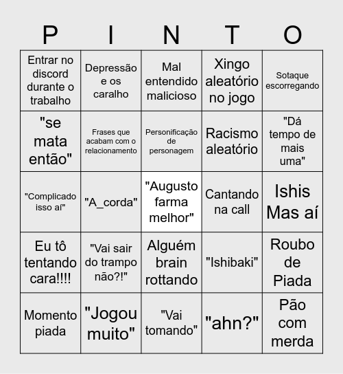 Tudo Gay Bingo Card
