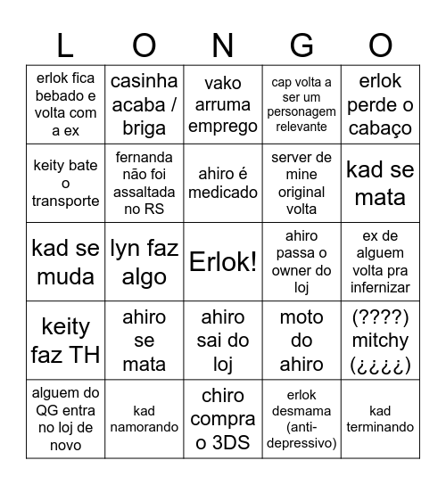 Lojbando Bingo Card