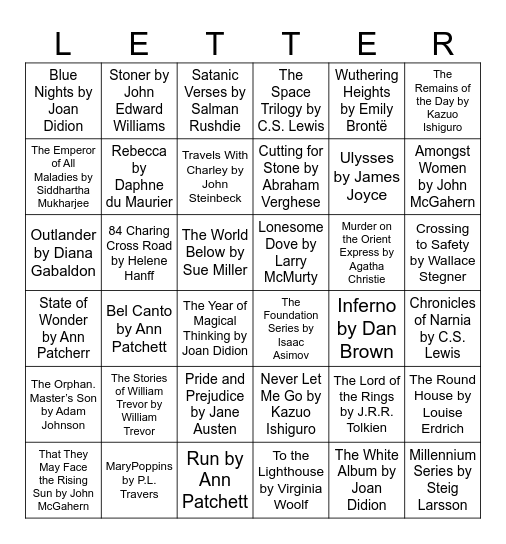 The Correspondent Bingo Card