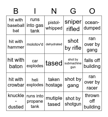 Harmony Ride - Alongs Bingo Card