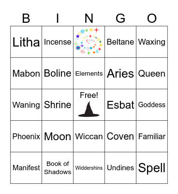 Witchy BINGO Card