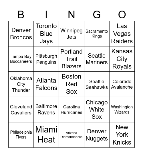 Sloane Bingo! Bingo Card