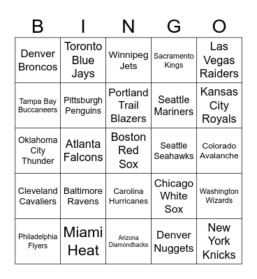 Sloane Bingo! Bingo Card