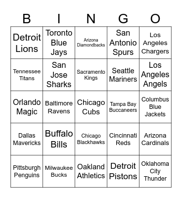 Sloane Bingo! Bingo Card